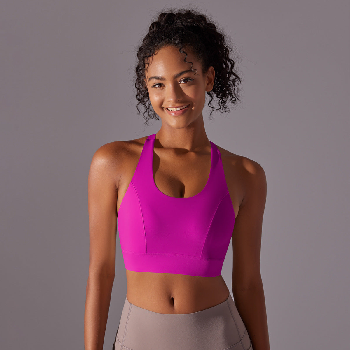 T back high support sports bra