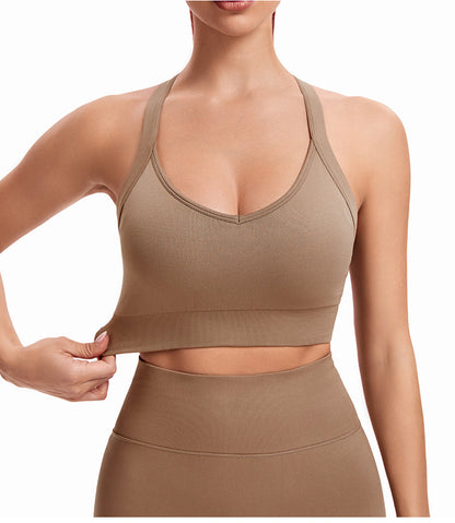 High support U neck bra