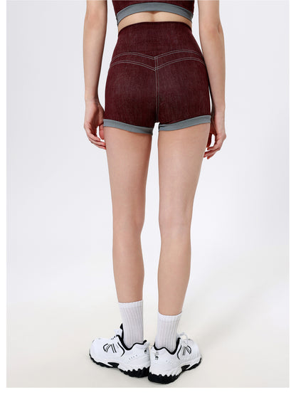 Denim look hot pants