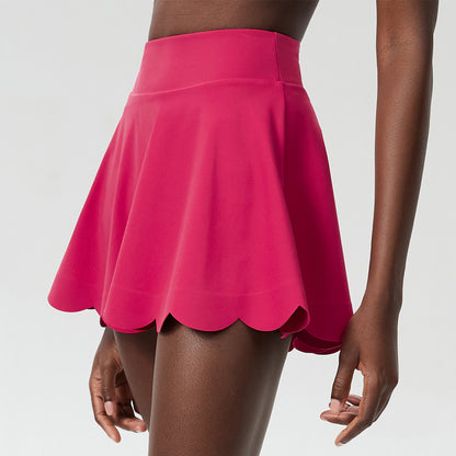 Scallop edge tennis skirt