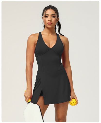 Quick dry slide slit dress