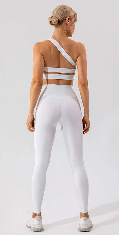 Spring Nude Feel Exercise Strap Beauty Back Exercise Body Hugging Suit Running Breathable Quick Drying Yoga Clothes Women