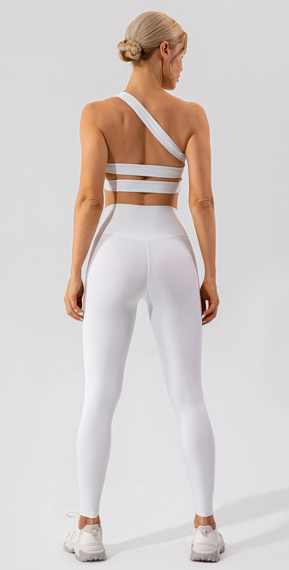 One shoulder sports bra