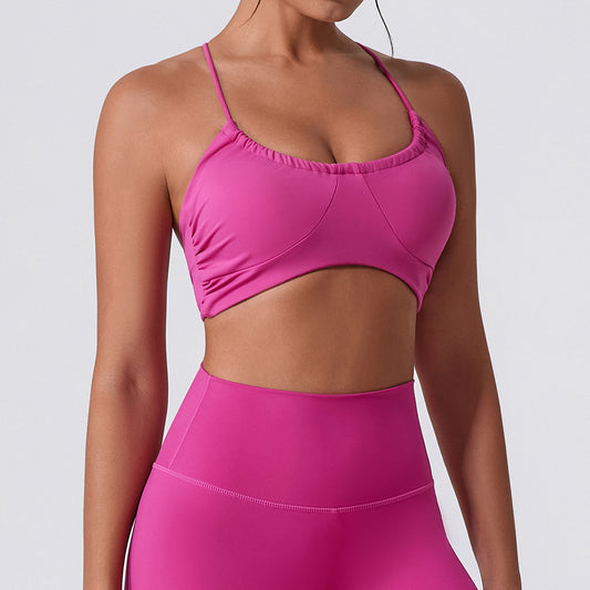 Cross back sports bra