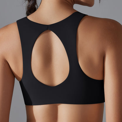 Twisted front sports bra