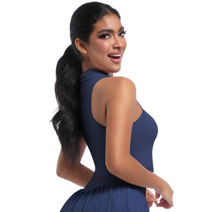 Collared cropped top