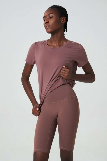 Matching T shirt and biker shorts set