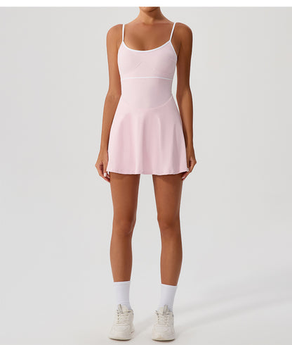 Contrast piping tennis dress