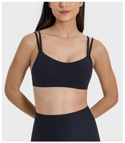 Double strap sports bra
