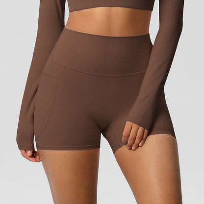 High Waist hot  pants with pocket