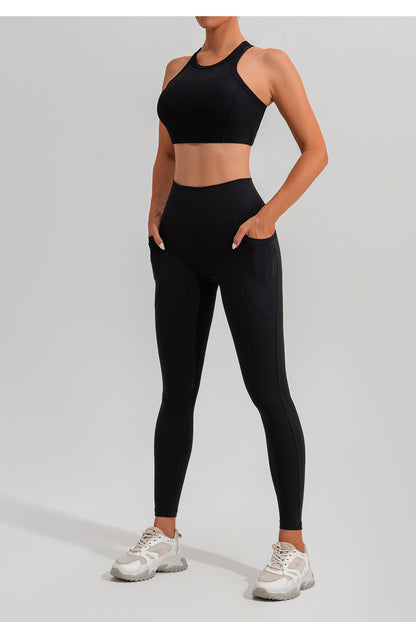 Racerback rib sports bra