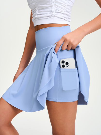 Layered tennis skort