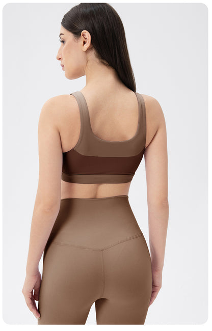 Colour block sports bra