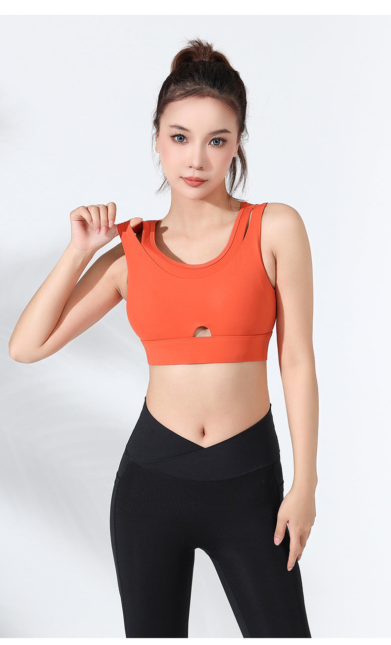 Double strap high support bra