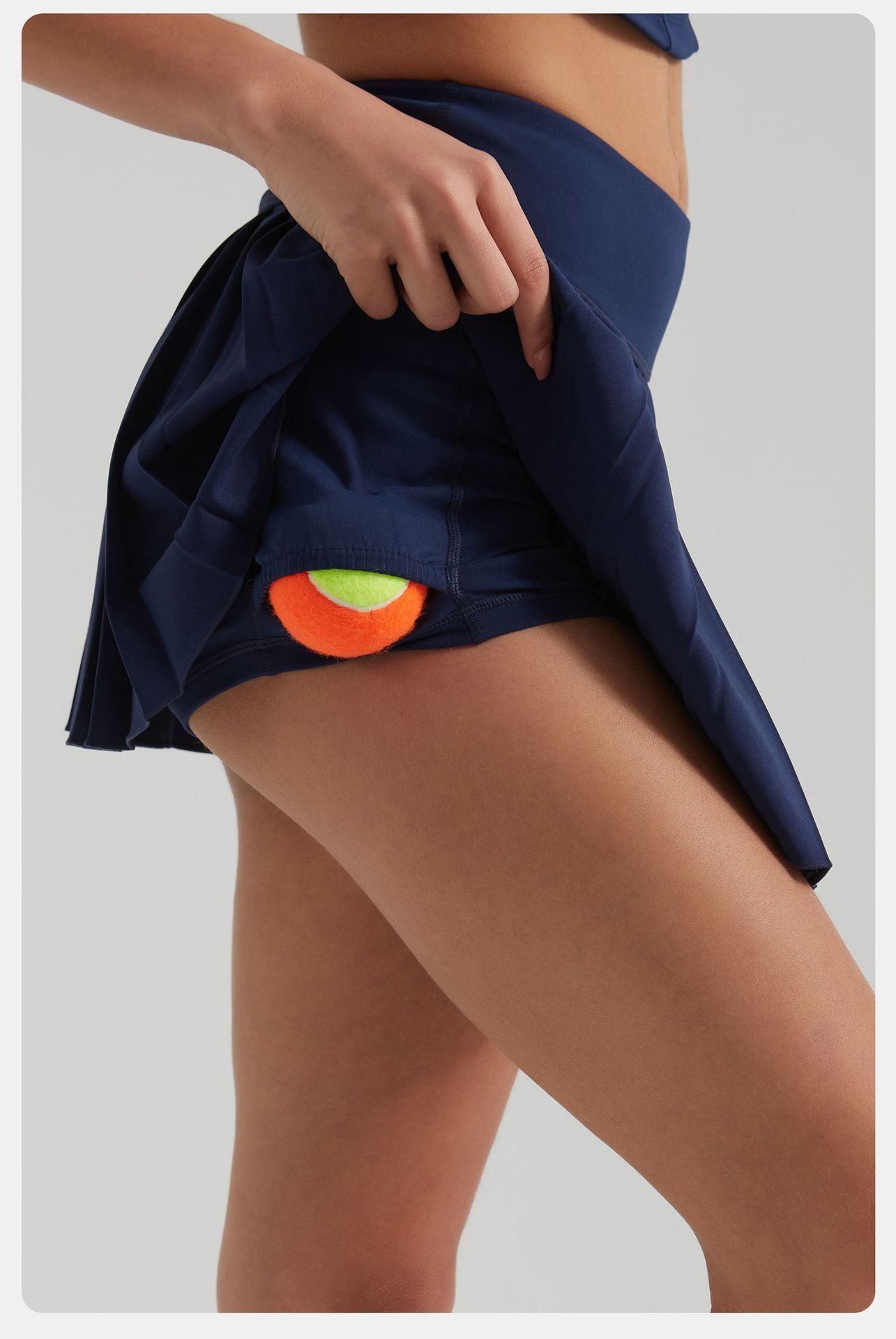 Pleated fitness skort