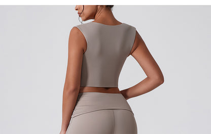 Quick dry sweet heart neck top