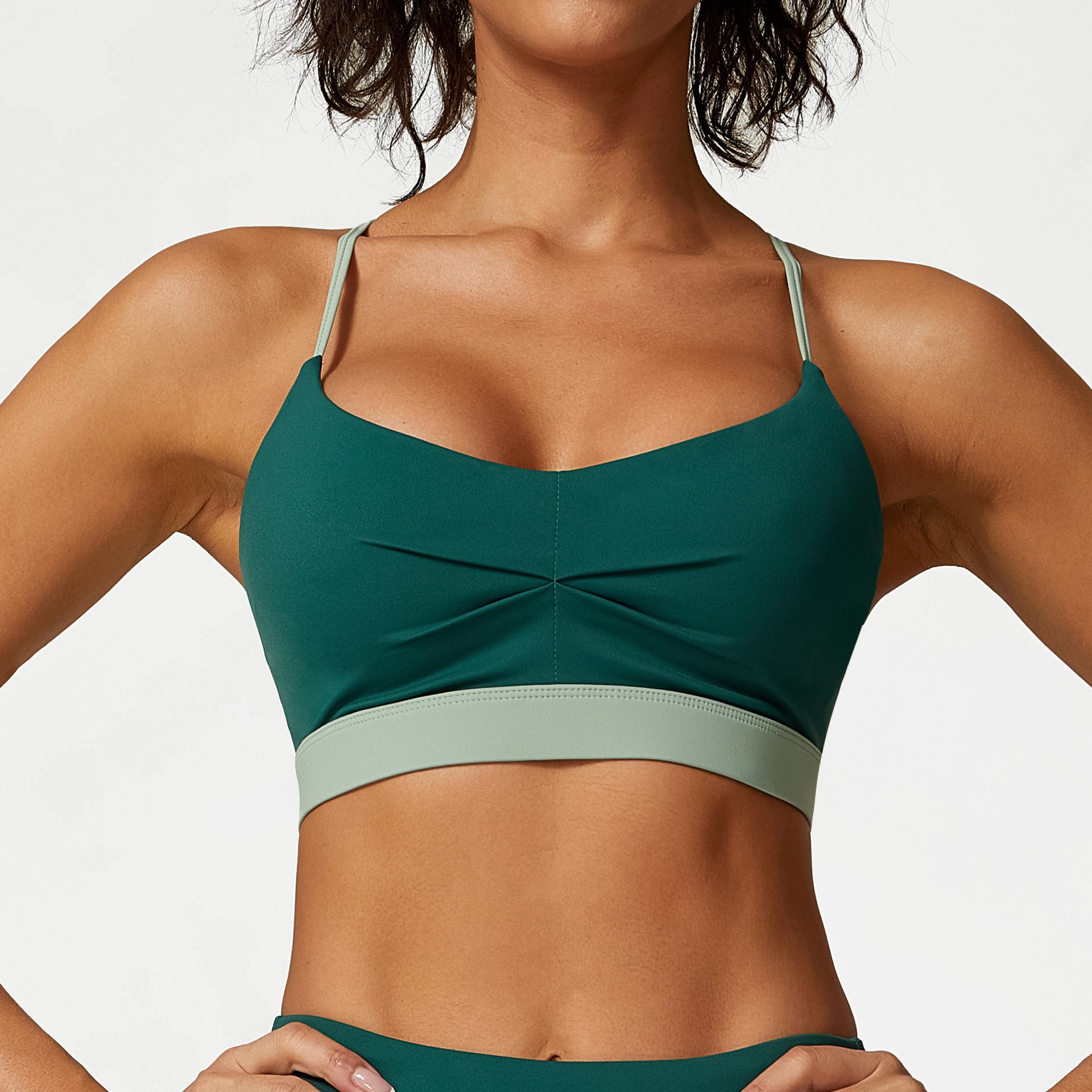 Deep Emerald Sage Green Bra