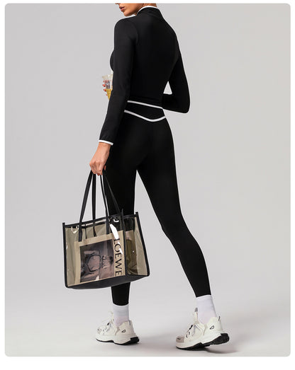 Contrast trim leggings