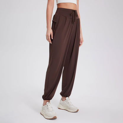 High Waist Drawstring Trousers
