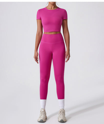 Short sleeve cropped top