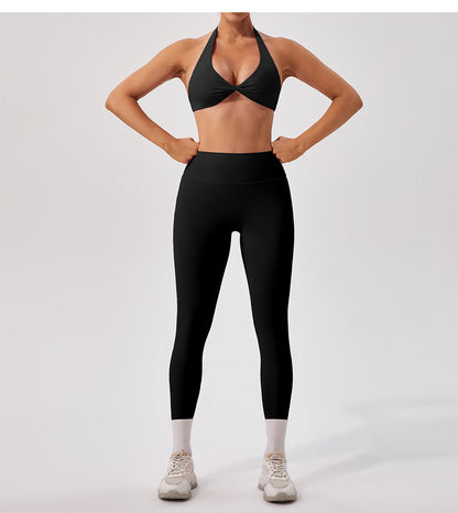 Halter neck sports bra