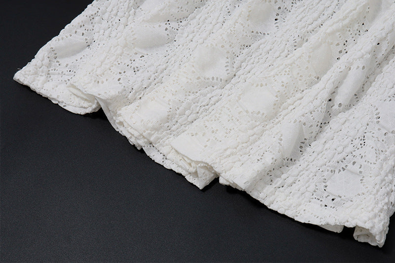 Embroidered lace skirt set