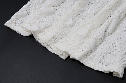 Embroidered lace skirt set