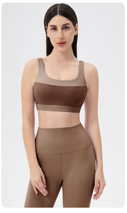 Colour block sports bra