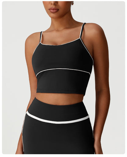 Contrast trim sports bra