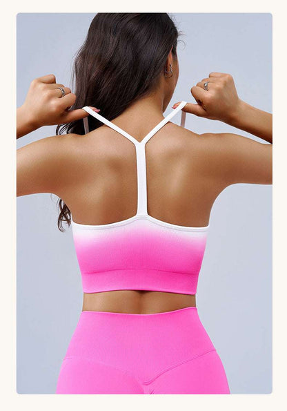 Matching ombre bra and leggings set