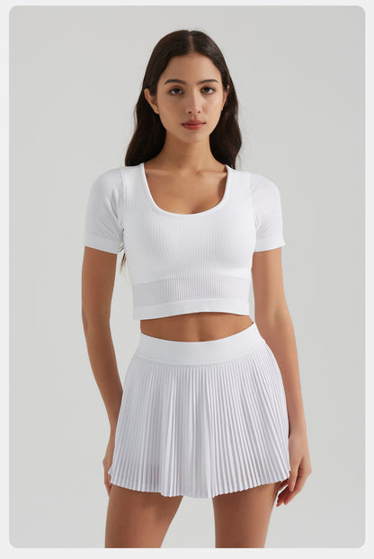 Quick dry pleated tennis skort