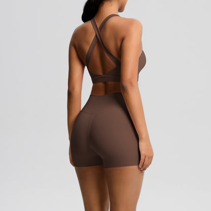 Cross back two piece set