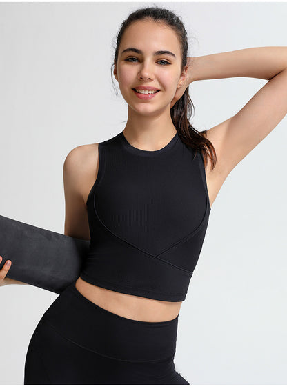 Rib sleeveless vest