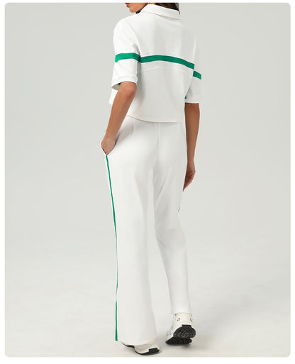 Contrast top and trousers set