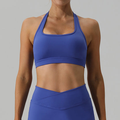 Halter neck sports bra