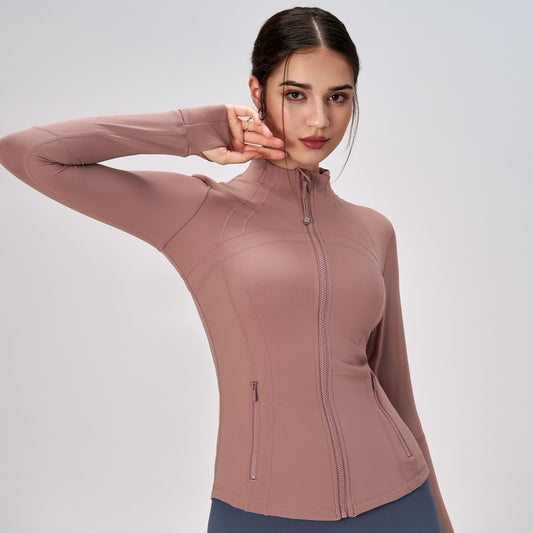 Zipped Stand Collar jacket