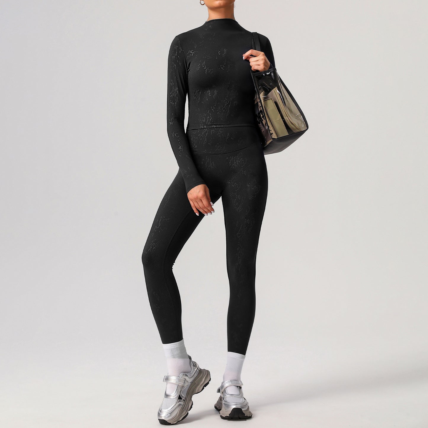 High-Grade Black Trousers Long Sleeves