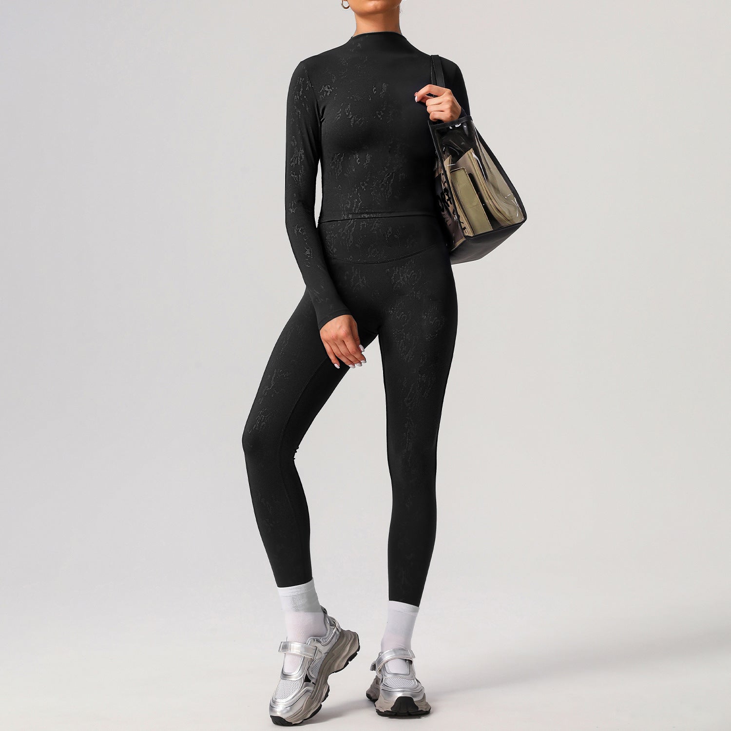 High-Grade Black Trousers Long Sleeves