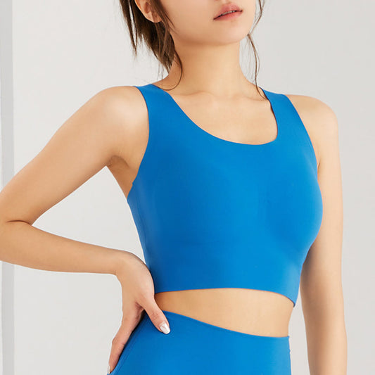 Cross back high support bra