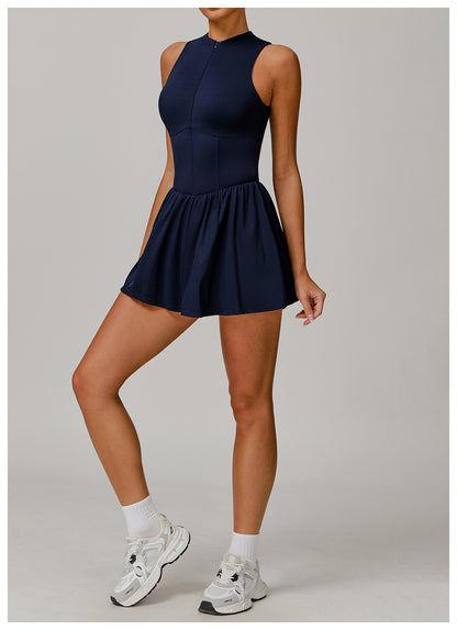 Zip front fitness dress