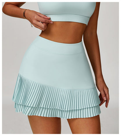 Pleated tennis skort