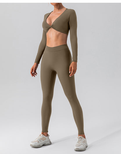 Twisted front cropped top