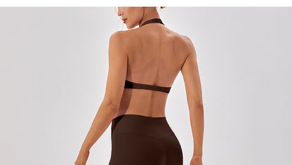 Halter neck sports bra