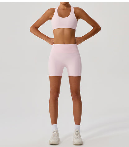 Cross back sports bra