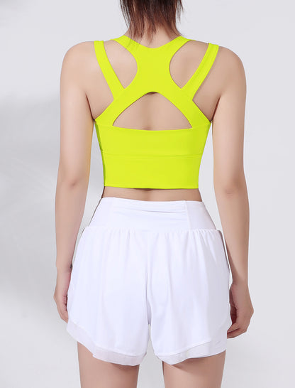 Zip front high support sports bra