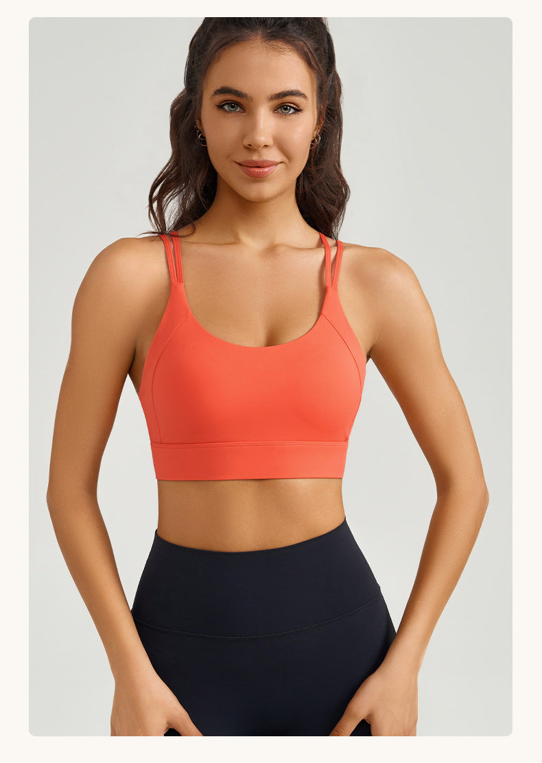 Spaghetti strap sports bra