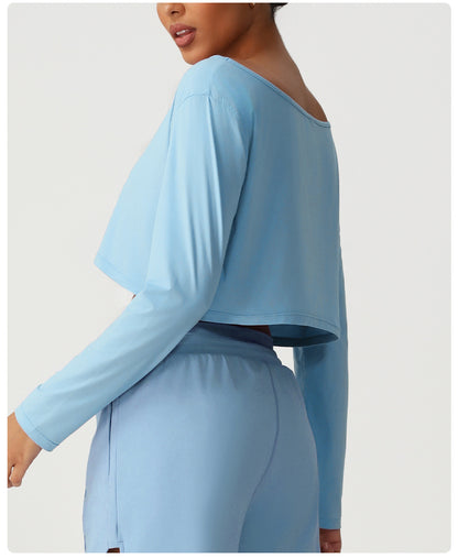 Boat neck cropped top