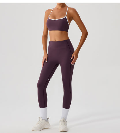 Contrast edge sports bra