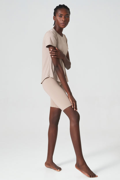 Matching T shirt and biker shorts set