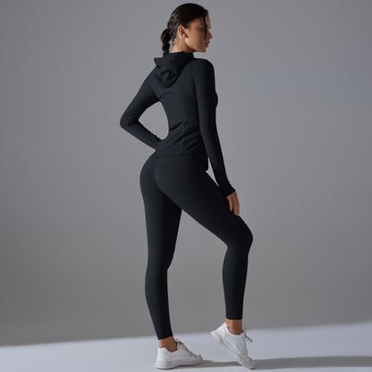 Matching Zip front hoodie and leggings set